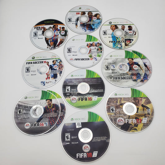 Lot of 12 Microsoft Xbox & 360 Games Fifa Bundle