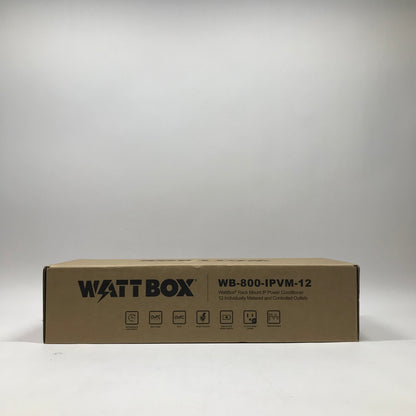 New Wattbox Rack Mount IP Power Conditioner Black WB-800-IPVM-12