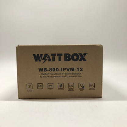 New Wattbox Rack Mount IP Power Conditioner Black WB-800-IPVM-12