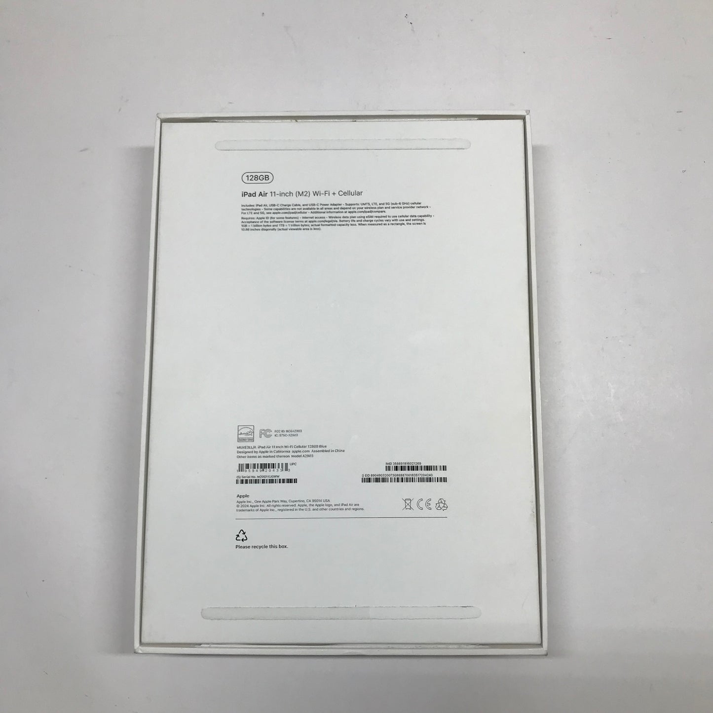 WiFi Only Apple iPad Air 11" M2 128GB Blue MUXE3LL/A