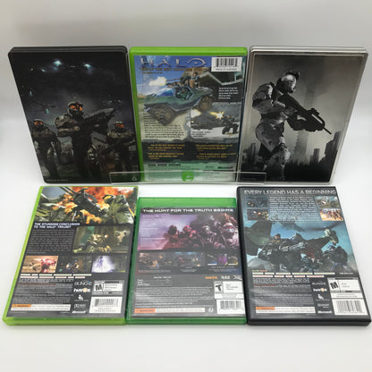 Lot of 6 Microsoft Original Xbox, Xbox 360, Xbox One Games Halo Bundle