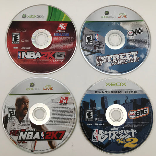 Lot of 4 Microsoft Original Xbox, Xbox 360 Games NBA Bundle