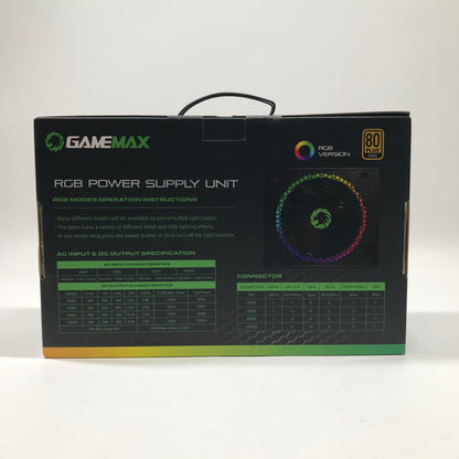 New OB GameMax 850W RGB-850 80 Plus Gold 850W Fully Modular Power Supply