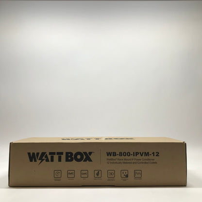 New Wattbox Rack Mount IP Power Conditioner Black WB-800-IPVM-12