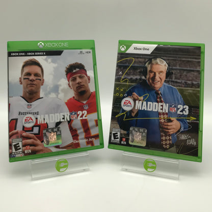 Madden NFL 23 and Madden NFL 22 Bundle (Microsoft Xbox One, 2022, 2021) Lot of 2 Games